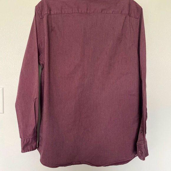 WRANGLER SHIRT SHACKET LONG SLEEVES MED TWO CHEST POCKETS WINE COLOR FOR FALL - Picture 6 of 8